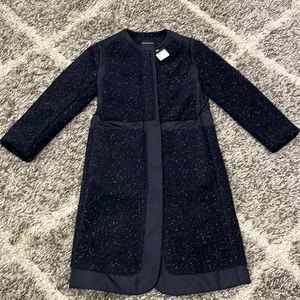 Club Monaco Mixed Media Quilted Navy Blue XXS NWT